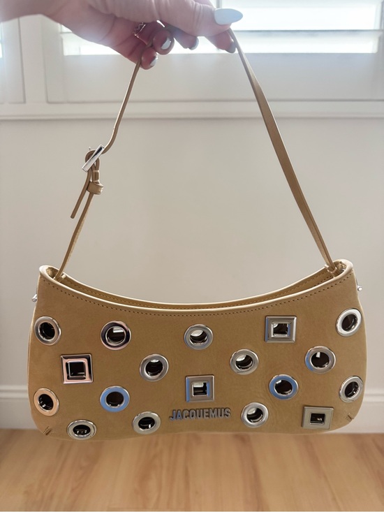 Jacquemus Handbags - Authentic Jacquemus Beige/Tan Leather Grommet Shoulder Bag